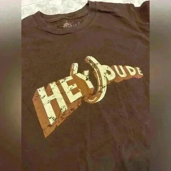 RARE 2005 Nickelodeon Rewind Hey Dude Bar None Ranch Brown Tshirt Size Medium - Picture 2 of 4